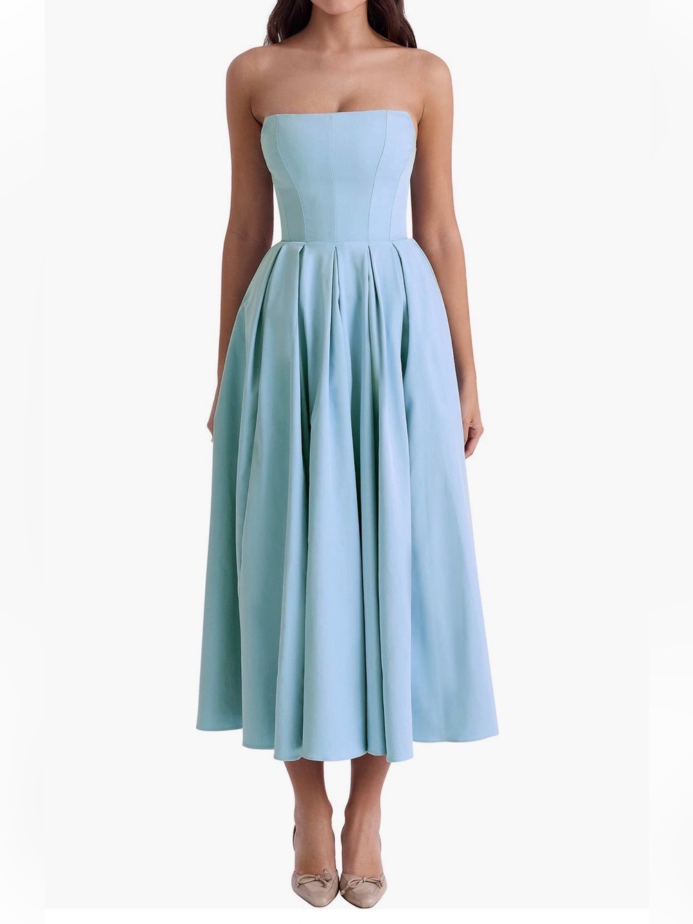 House Of CB Audrey Strapless Fit And Flare Midi Dress
